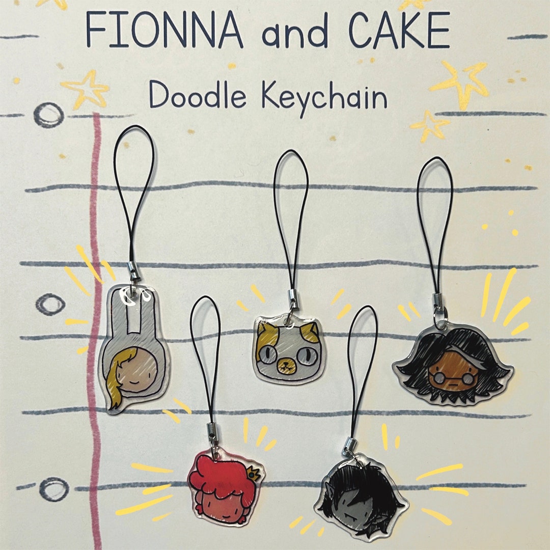 Fionna and Cake Doodle Keychain Etsy