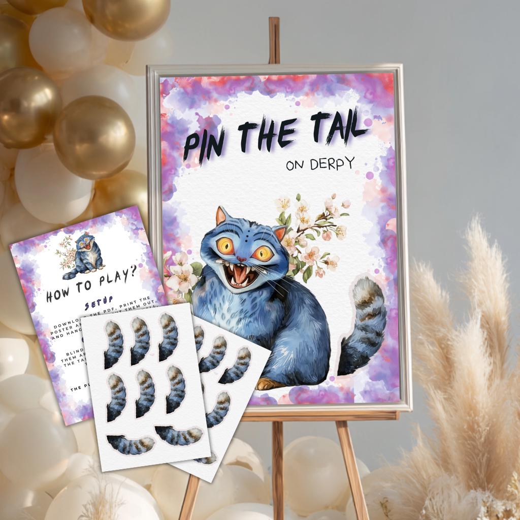 Toothless Birthday Activity Pin the Tail: Printable Kids Party Games ...