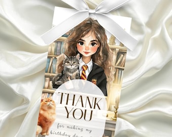 Tarjeta de agradecimiento de Maga: Imprimible con temática de fiesta mágica (descarga digital)