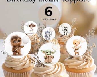 Star Wars Cupcake Toppers: Birthday Party Decorations (Digital Download)