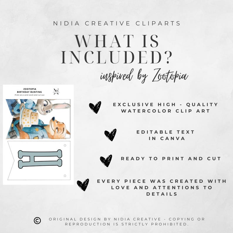 Zootopia 2 Nick Wilde and Judy Hopps Birthday Banner: Editable Canva Template, (Digital Download) image 2
