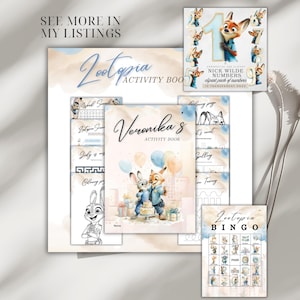 Zootopia 2 Nick Wilde and Judy Hopps Birthday Banner: Editable Canva Template, (Digital Download) image 4