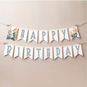 Zootopia 2 Nick Wilde and Judy Hopps Birthday Banner: Editable Canva Template, (Digital Download) image 1