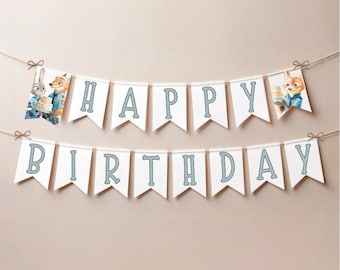 Zootropolis 2 - Banner di compleanno per Nick Wilde e Judy Hopps: modello Canva modificabile (download digitale)