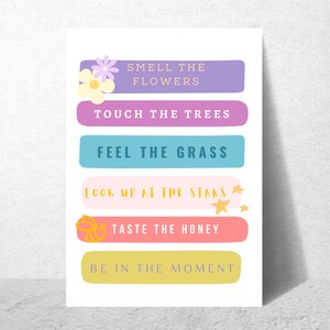 Mindfulness Poster Wall Art, Digital Print for Office, Home Decor, Child's Room, Classroom Social Worker Therapy Office, Student Calm Corner