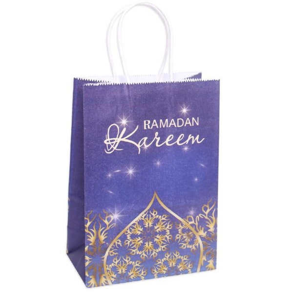 Ramadan kareem paper bags, Ramdan goodie bags, Ramadan gift bags, Ramadan favor bags,favor bags for muslims, islamic gift bag(6 pack,12pack)