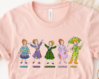 Everyday Of Week Ms Frizzle shirt, The Magic School Bus Shirt, Seatbelts Everyone Teacher Shirt, Frizzle Tee, Funny Teacher Gift Shirt