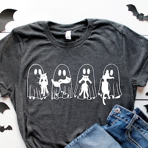 Сute Ghost Cat T-Shirt, Funny Ghost Cat, Halloween Cat Shirt, Black Cat Shirt, Ghost Cat Halloween Shirt, Cat Lover Shirt, Halloween Gift