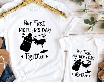 Our First Mother's Day Shirt, Mothers Day Matching Shirt, Mother's Day Mommy And Baby First Outfit, New Mom Mother's Day Gift