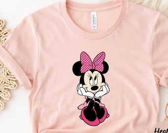 Minnie Shirt, Vintage Minnie Shirt, Disney Minnie Mouse Sweet Portrait T-Shirt, Disneyworld Shirt, Disney Woman Tee, Disney Girl Shirt