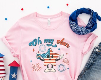 Oh My Stars Shirt, 4th of July Shirt, Independence Day, Red White Blue, Stars and Stripes, Merica Shirt, Fourth of July, America Tee, USA