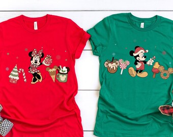 Vintage Disney Christmas Minnie and Mickey Mouse Shirt, Mickey's Very Merry Xmas Party, Christmas Couple Shirt, Disney Family Christmas Tee