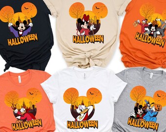 Disney Mickey and Friends Halloween Team Shirt, Disney Halloween Shirt, Halloween Group Shirts, Disney world Disneyland Halloween shirt