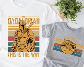 Dadalorian And Son Shirt, Disney Star Wars Dad Shirt, Dad and Baby Matching Shirt, Father&#39;s Day Shirt, Daddy and Me Shirt, New Dad Tee