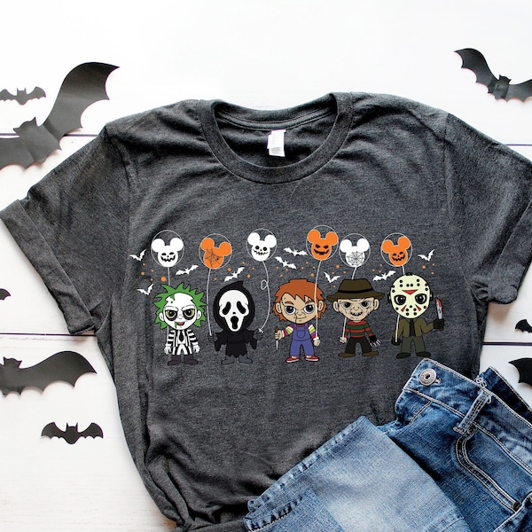 Disney Horror Characters Halloween Shirt, Disney Halloween Horror Characters Shirt, Disney Friends Halloween Shirt, Halloween Gift