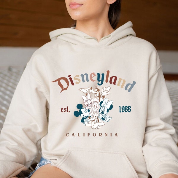 Mickey Disneyland Est 1955 Hoodie, Vintage Disneyland Hoodie, Unisex Disneyland Hoodie, Disneyland Hoodie,Magic Kingdom, Minnie Donald Shirt