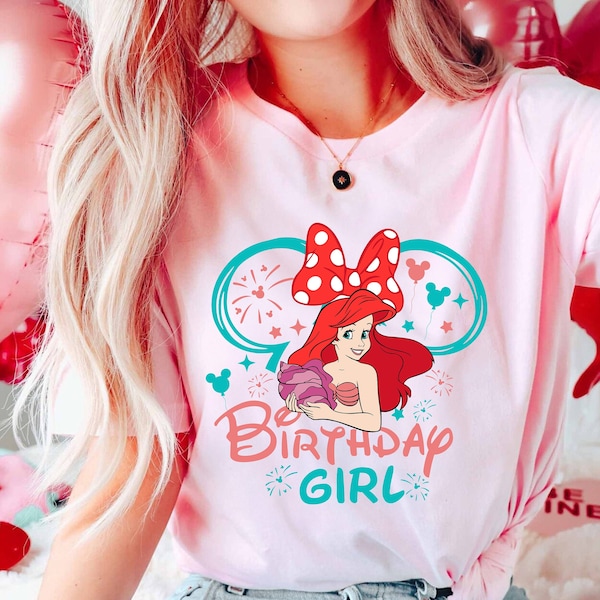 Personalized Princess Ariel Birthday Shirt, Custom Little Mermaid Birthday Shirt, Disney Family Matching Shirt, Disney Princess Shirt,