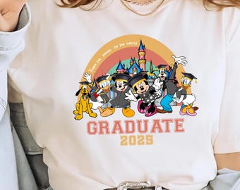 Graduate From The Tassel To Castle Shirt, Disney Graduation 2026 Shirt, Graduate Mickey Shirt, Disneyland Grad Trip Shirt
