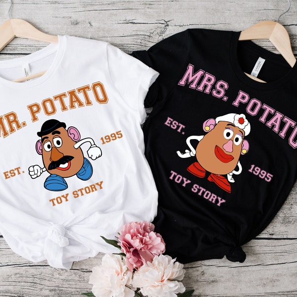 Mr Potato Head Shirt, Custom Mr And Mrs Shirt, Toy Story T-Shirt, Couple Shirts, Cute Mrs Potato Head Tee, Honeymoon Outfit, Funny Wedding