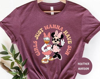 Disney Minnie Daisy Summer Shirt, Girls Just Wanna Have Sun, Disney Trip Shirt, Disney Besties Shirt, Disneyworld Shirt, Disney Summer Shirt