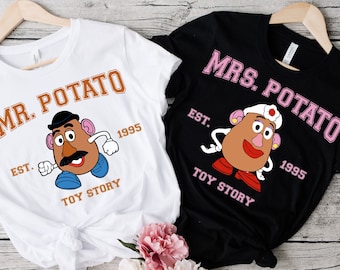 Mr Potato Head Shirt Custom Mr and Mrs Shirt Toy Story T shirt Couple Shirts Cute Mrs Potato Head Tee Honeymoon Outfit Funny Wedding Etsy