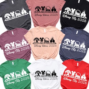 Personalized Disney Parks Disney Shirt, Custom Disney Family Vacation Group Shirt, Disneyland Shirt, Magic Kingdom Shirt, Epcot 2025 Tee