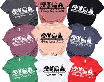 Personalized Disney Parks Shirt, Custom Disney Family Vacation Group Shirt, Epcot 2026 Tee, Disneyland Shirt, Magic Kingdom Shirt