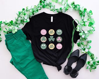 Vintage Lucky Shirt, Cute St Pattys Shirt,  Patricks Lucky Gift Shirt,  St. Patrick's Day T-Shirt for Women, Shamrock Shirt