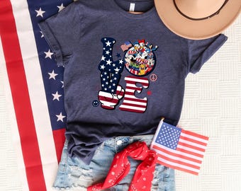 Love Mickey Mouse and Friends 4th of July Shirt, Disney Freedom, Disney 4th Of July Shirt, Disney Independence Shirt, 4th Of July Tee