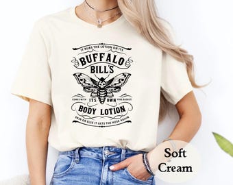 Buffalo Bill's Body Lotion Shirt, Silence of the Lambs Gothic Horror Moth Shirt, Horror Vibes Shirt, Halloween Party, Spooky Season Shirt