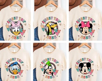 Custom Disney Trip 2026 Shirt, Personalized Disney Family Vacation Shirt, Disneyland Characters Shirt