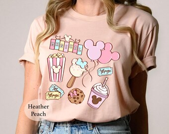 Disney Snacks Shirt, Disneyland Foodies Shirt, Epcot Women Shirt, Coquette Bow Shirt, Magical Park Tee