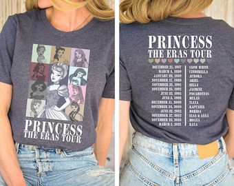 Princess Eras Tour Shirt, Disney Womens Shirt, Disney Princess Tour, Disney Girl Trip Tee, Disney Princess Characters Shirt, Disneyland Tee