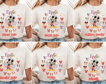 Custom Disney Epcot World Traveler Shirt, Epcot Mickey Shirt,  Disney Trip Matching Shirts, WDW Magic Kingdom Group Tee