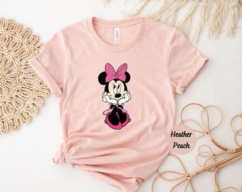 Minnie Shirt, Vintage Minnie Shirt, Disney Minnie Mouse Sweet Portrait T-Shirt, Disneyworld Shirt, Disney Woman Tee, Disney Girl Shirt