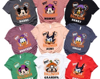 Custom Disney Halloween Matching Shirt, Disney Halloween 2026 Shirt, Halloween Group Shirts, Personalized Name & Character Disney Shirt