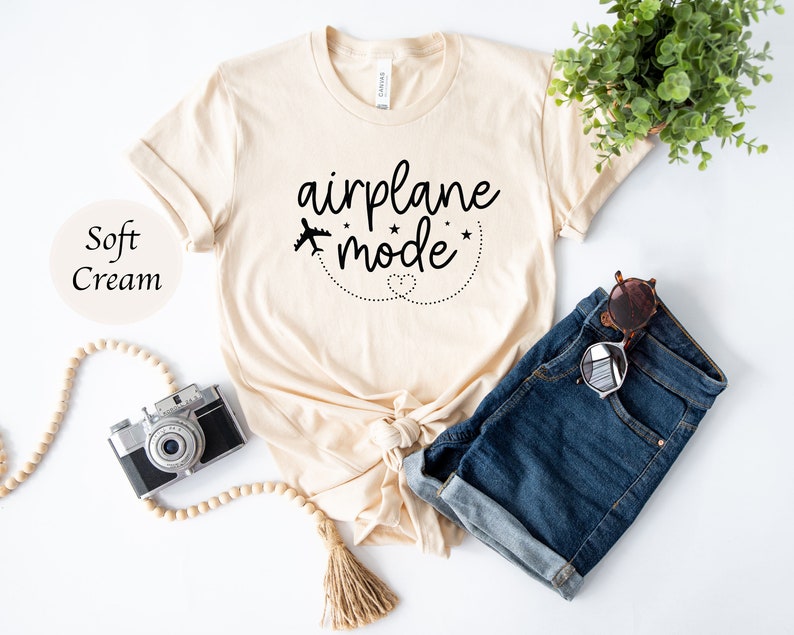 Airplane Mode Shirt , Airplane Shirt, Travel Shirt, Adventurer Gift, Gift for Traveler ,Adventurer Gift, Road Trip Shirts, Vacation Shirt image 2
