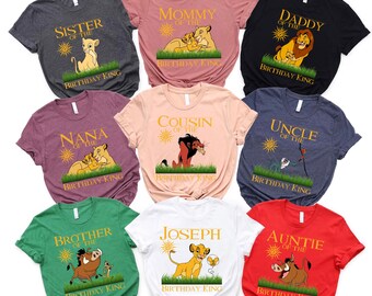 Custom Lion King Birthday Shirt, Matching Family Birthday Shirts, Birthday Boy Shirt, Birthday Matching Family Outfit, Kids Toddler Shirt