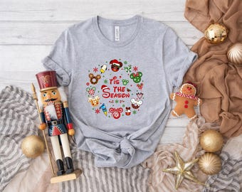 Christmas Tis The Season Disney Shirt, Disneyland Christmas party Tee Disney Christmas Shirt, Winter Disney Shirt, Christmas Shirt