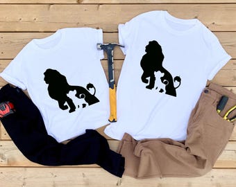 Lion King Disney Tee, Disney Simba Shirt, Father and Son, Father's Day Gift, Simba And Mufasa Shirt, Animal Kingdom Dad Shirt, Gift For Dad