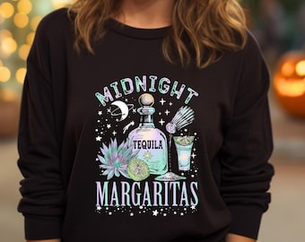 Midnight Margaritas Sweatshirt, Tequila Sweatshirt, Midnight Margarita, Spooky Sweater, Halloween 2026 Tee, Witch Tee