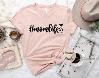 Momlife Hashtag Tee, Momlife T-shirt, Gift For Mother, Happy Mother's Day, Gift From Mommy, Cute Mama Shirt, Gift For Her