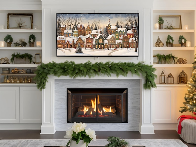 Christmas Village Frame TV Art 6 Pack 1, Samsung Frame Tv Art Christmas