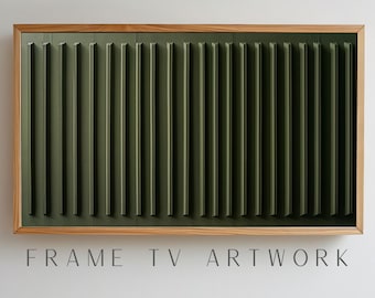 Green Bars TV Art, masculine frame tv art, dark abstract frame tv art, curated frame tv, frame tv art boho, tv frame art abstract