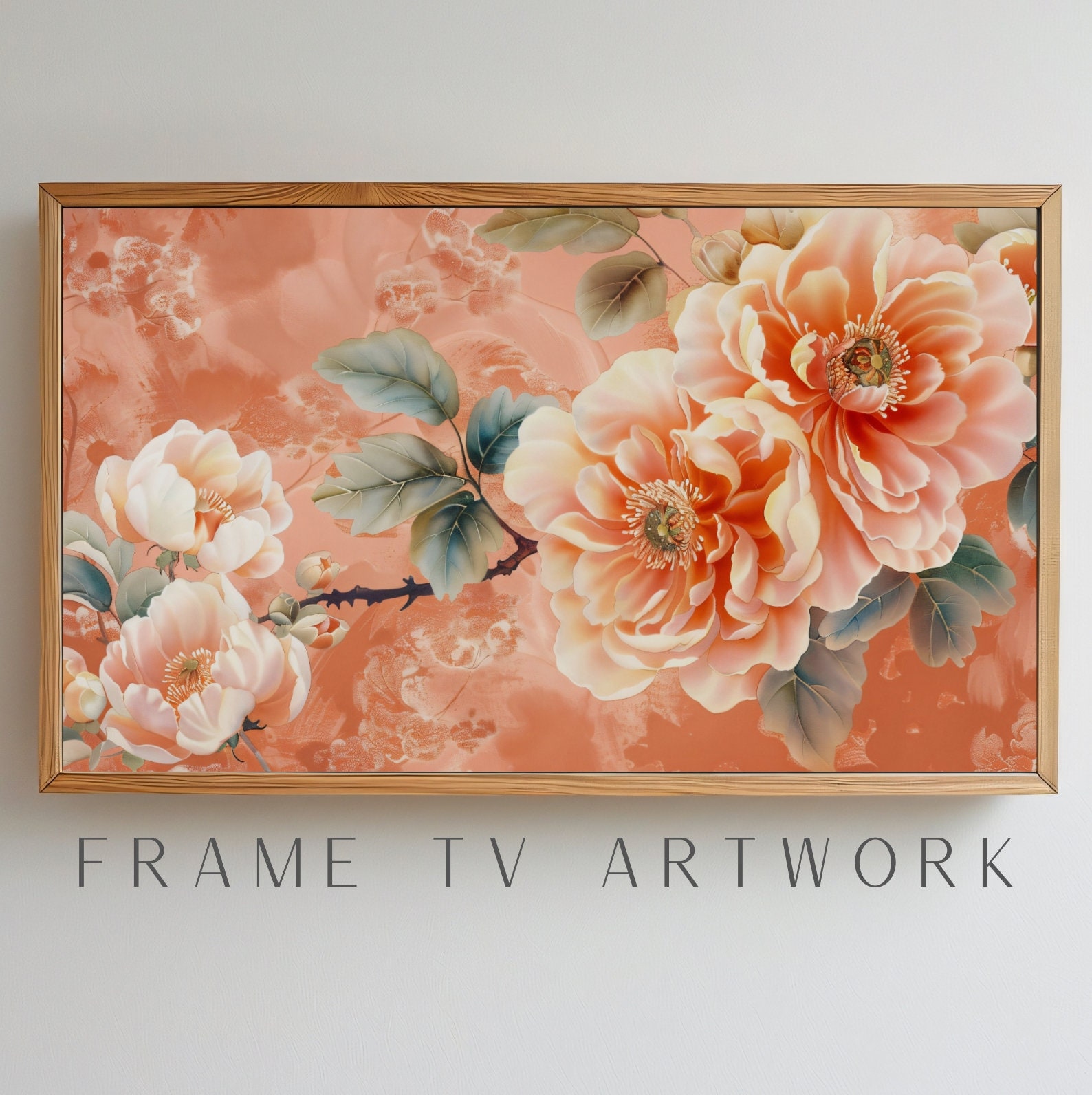 Vintage Flowers TV Art, Samsung Frame Tv Art, 4k Frame Tv Art, Boho ...