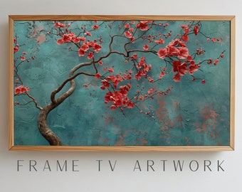 Cherry Blossom Tree, samsung frame tv art, frame tv art japanese, frame tv art japan, boho frame tv art, floral frame tv