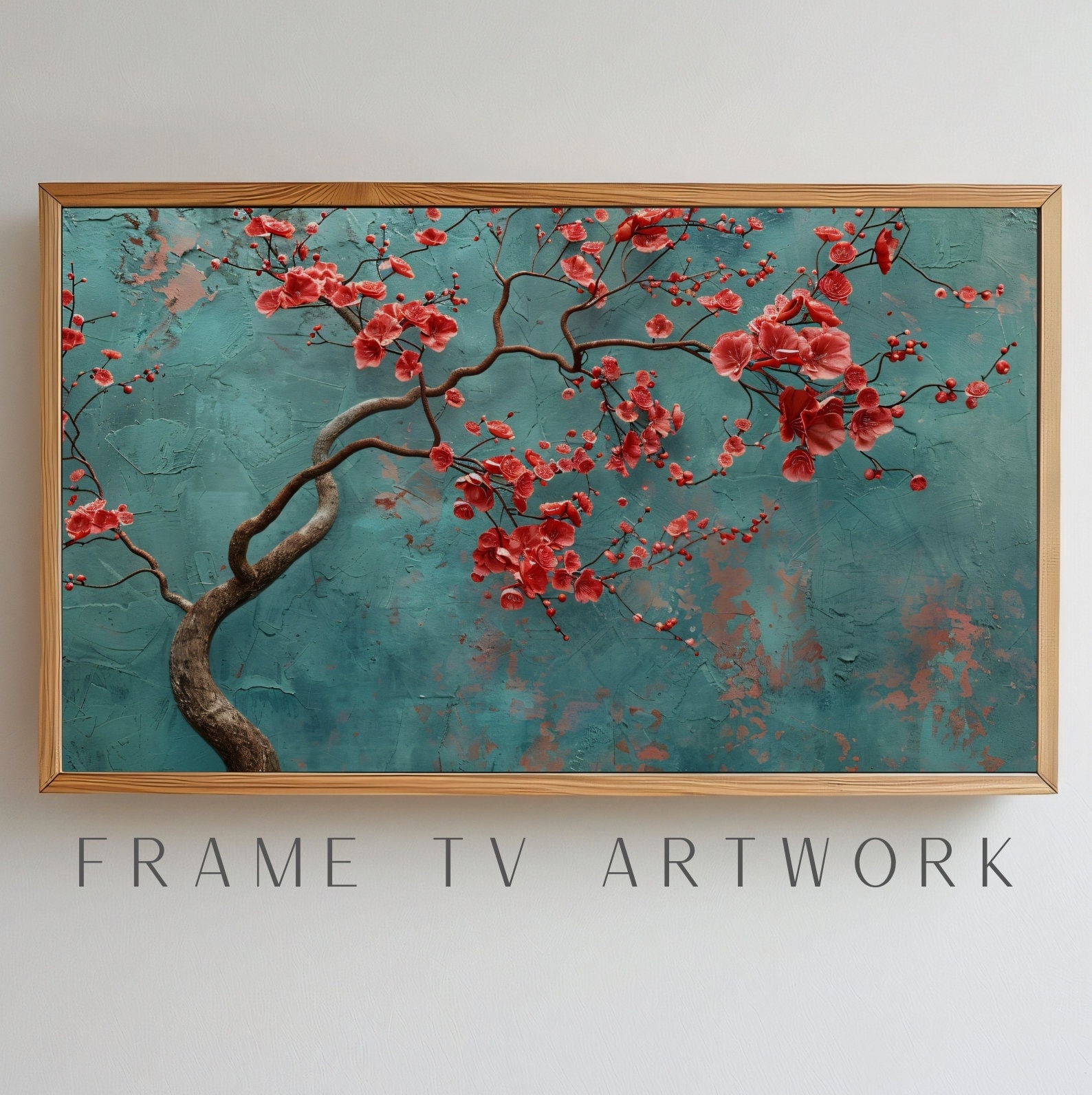 Cherry Blossom Tree, samsung frame tv art, frame tv art japanese, frame tv art japan, boho frame tv art, floral frame tv