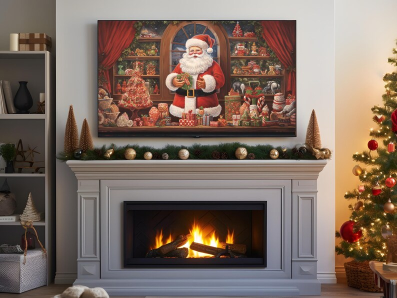 Santa Claus Frame TV Art Christmas 6 Pack 2, Samsung Frame Tv Art
