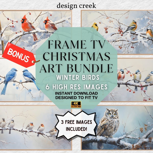 Winter Bird Art Etsy