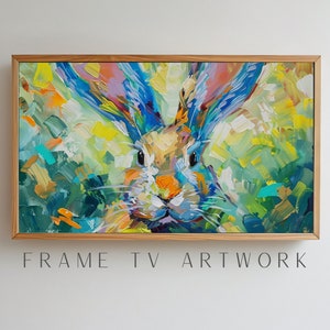 Bunny Frame TV Easter Art 16, samsung frame tv art, frame tv easter art, spring frame tv art, 4k frame tv painting, eclectic frame tv art